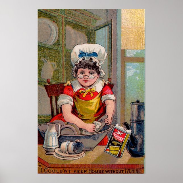 Poster Carte de commerce victorienne pour savon ivoirien (Devant)