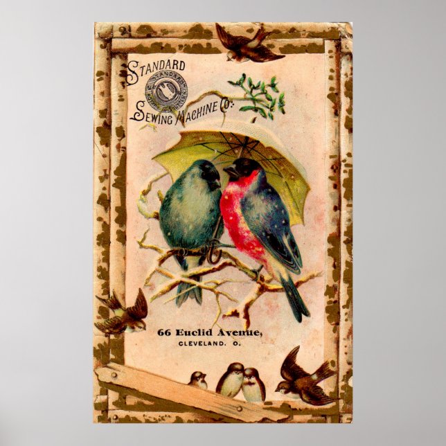 Poster Carte de commerce victorienne Standard Sewing Mach (Devant)