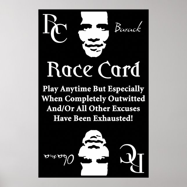 Poster Carte de course Barack Obama (Devant)