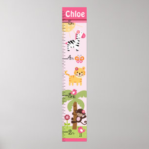 Poster Carte de croissance des animaux sauvages Sunny Saf