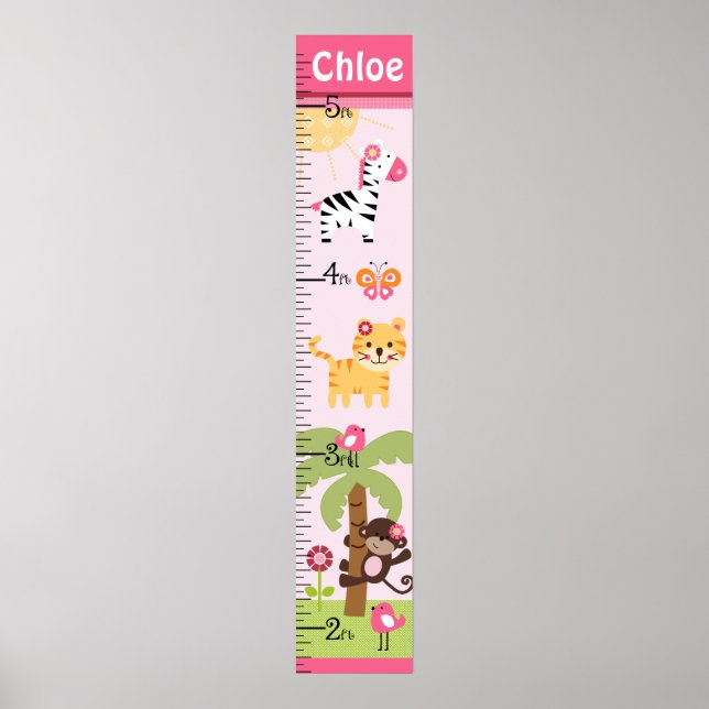 Poster Carte de croissance des animaux sauvages Sunny Saf (Devant)