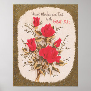 Poster Carte de diplôme vintage