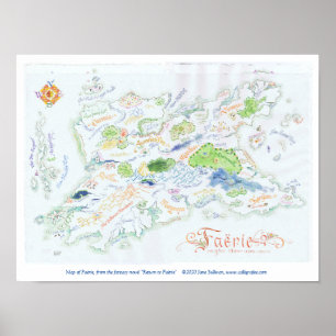 Poster Carte de Faërie