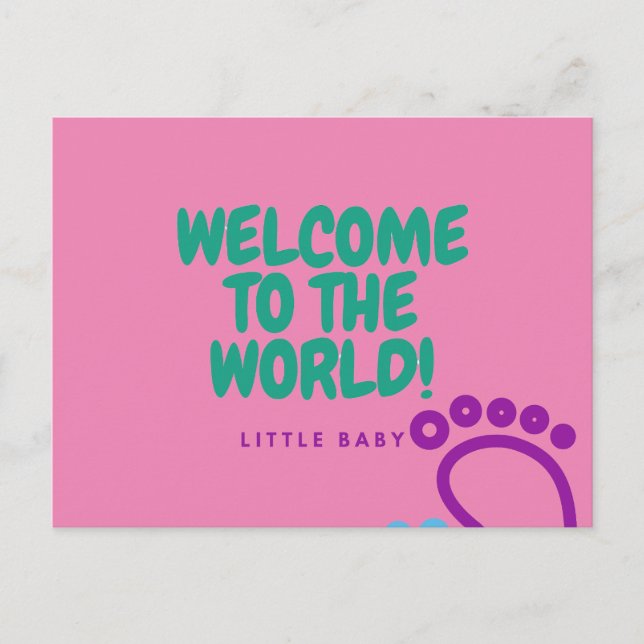 Poster carte de félicitations bébé (Devant)