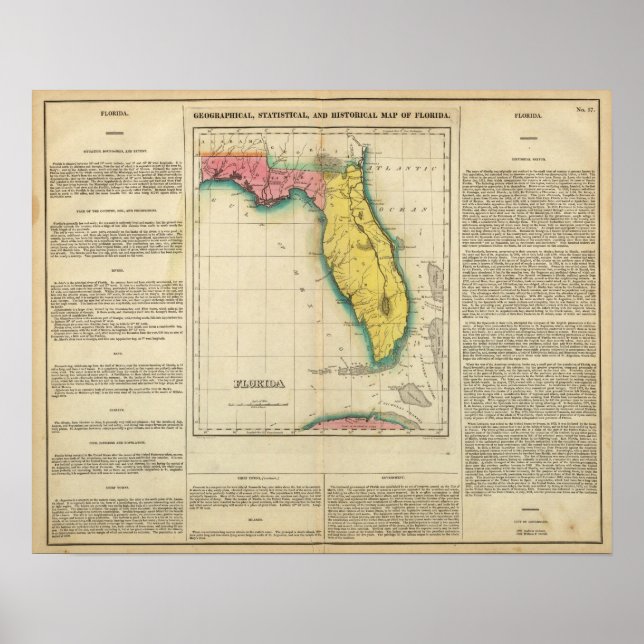 Poster Carte De Floride (Devant)