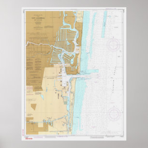 Poster Carte de Fort Lauderdale FL (1991)