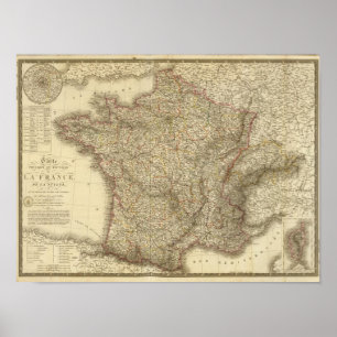 Poster Carte de France