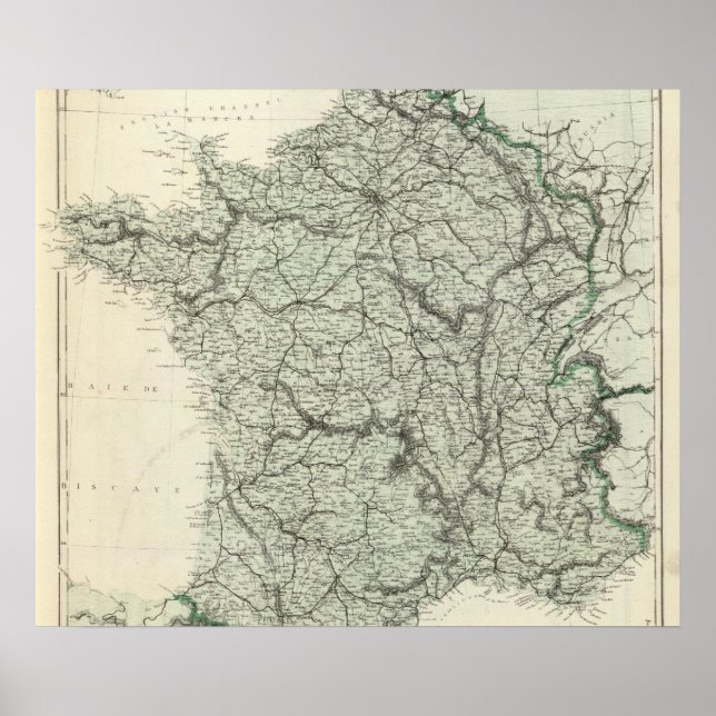 Poster Carte de France (Devant)