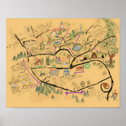 Poster Carte de Fromville, carte de Victor redessinée, ca