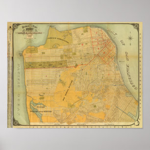 Poster Carte de guide de Britton et de Rey