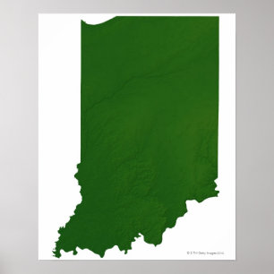 Poster Carte de Indiana 2