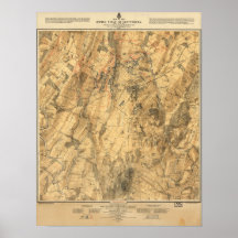 Carte de la bataille de Gettysburg