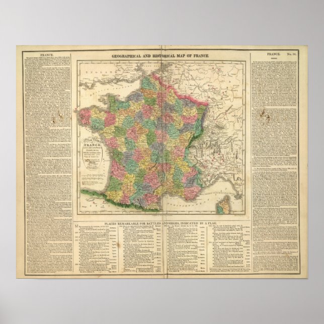 Poster Carte de la Chronologie de France (Devant)