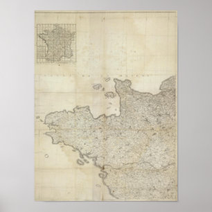 Poster Carte de la France NO