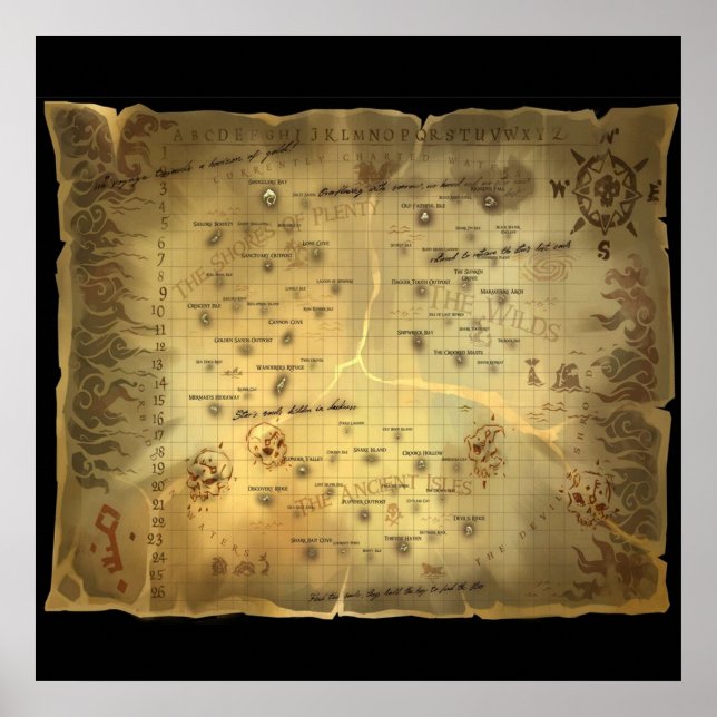 Poster Carte de la mer des voleurs (Devant)