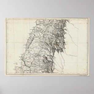 Poster Carte de la République du Chili 6