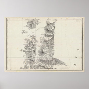 Poster Carte de la République du Chili 9