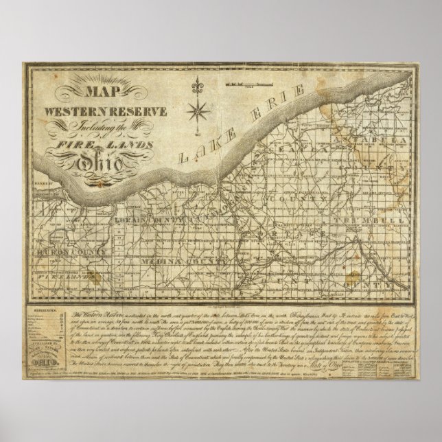 Poster Carte de la réserve de l'Ouest (Devant)