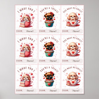 Poster Carte de la Saint-Valentin imprimable pour la clas