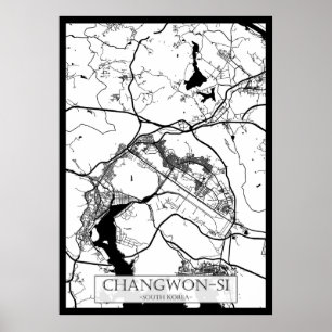 Poster Carte de la ville de Campinas Brésil