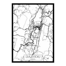 Carte de la ville de Dazhou Chine