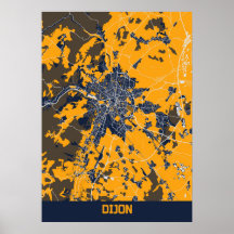 Carte de la ville de Dijon - France Bluefresh