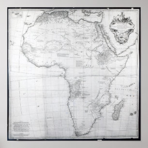 Poster Carte de l'Afrique