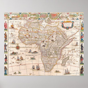 Poster Carte de l'Afrique 3
