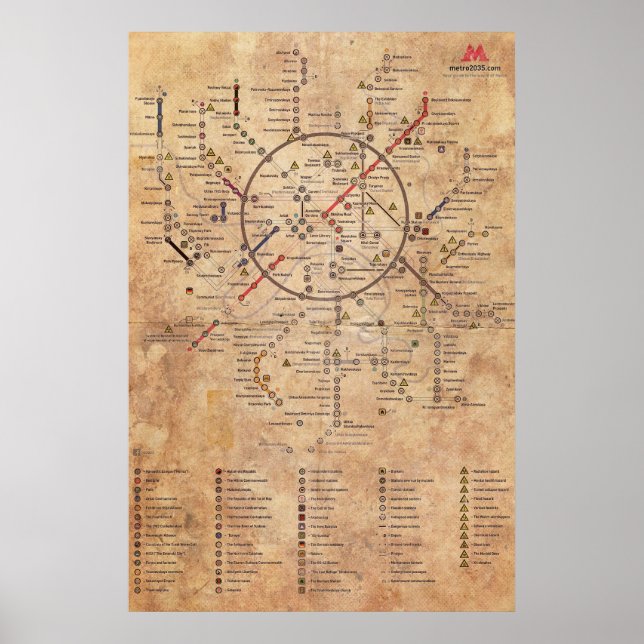 Poster Carte de l'âge du métro 2033 (Devant)