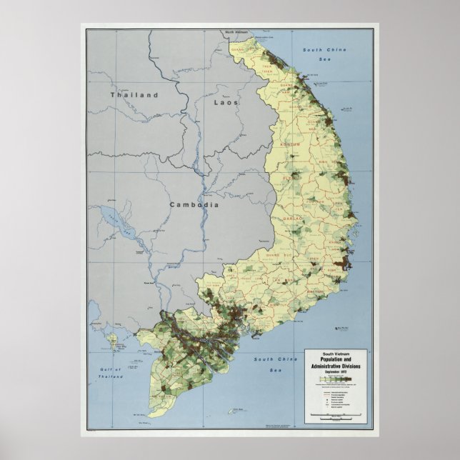 POSTER CARTE DE L'AGENCE CENTRALE DE RENSEIGNEMENT DU VIE (Devant)