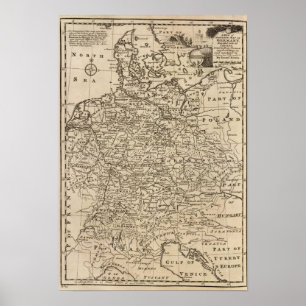 Poster Carte de l'Allemagne