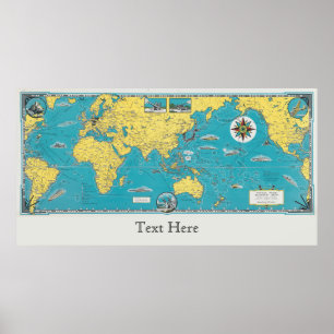 Poster Carte de l'ancien monde Total de la guerre
