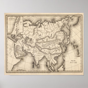 Poster Carte de l'Asie