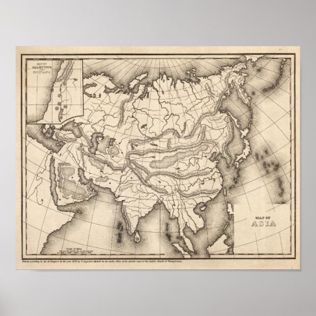 Poster Carte de l'Asie (Devant)