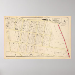 Poster Carte de l'Atlas de l'île de Rhode