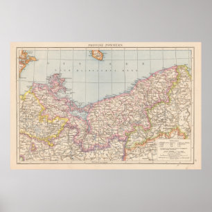Poster Carte de l'Atlas de Pommern