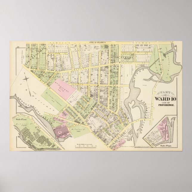 Poster Carte de l'Atlas de Riverside Woolen Mills (Devant)