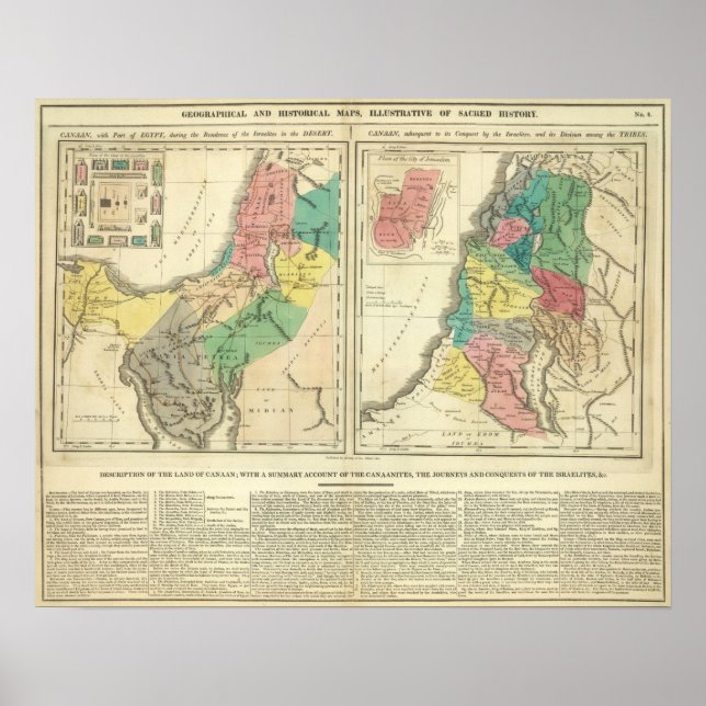 Poster Carte de l'Atlas du Canada - Israël (Devant)