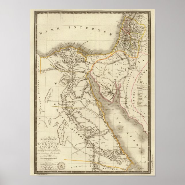 Poster Carte de l'atlas du Moyen-Orient (Devant)