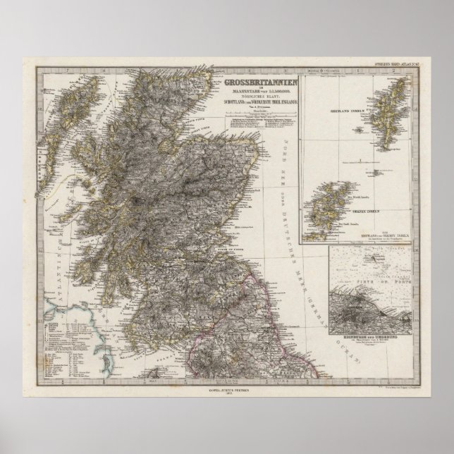 Poster Carte de l'Atlas écossais 2 (Devant)