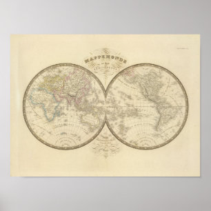 Poster Carte de l'Atlas mondial