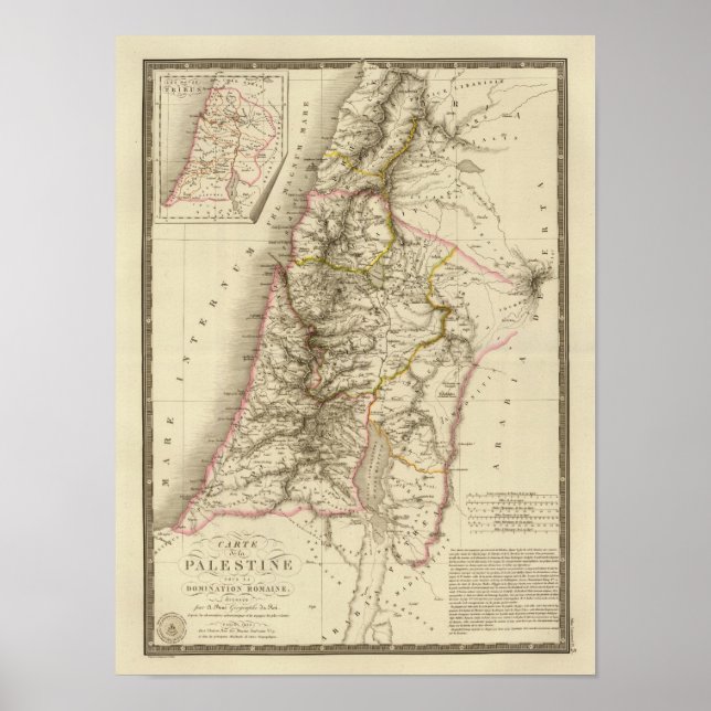 Poster Carte de l'atlas religieux du Moyen-Orient (Devant)