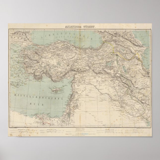 Poster Carte de l'Atlas turc (Devant)