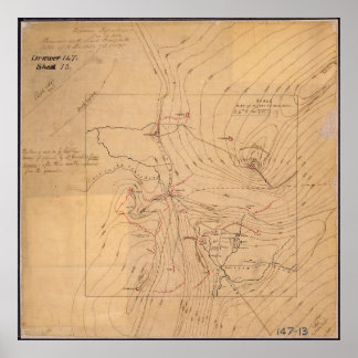 Poster Carte de l'écart de Cumberland