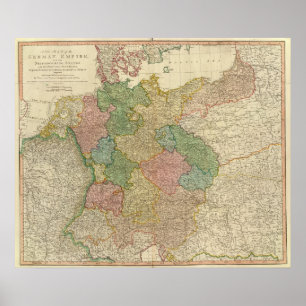 Poster Carte de l'Empire allemand