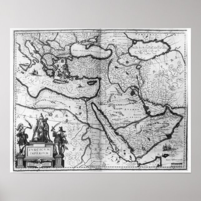 Poster Carte de l'Empire ottoman (Devant)
