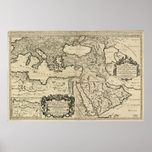 Poster Carte de l'Empire Ottoman (1680)