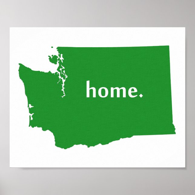 Poster Carte de l'état de la silhouette de la maison de W (Devant)