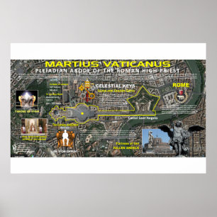 Poster Carte de l'étoile martienne du Vatican 1
