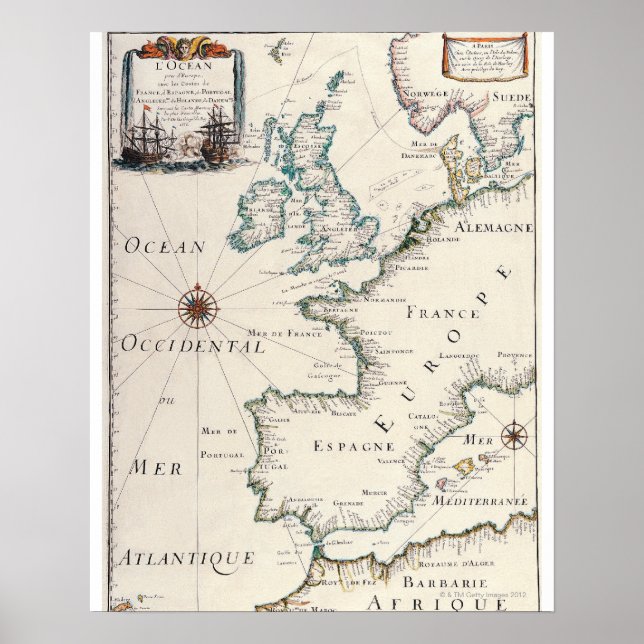 Poster Carte de l'Europe (Devant)